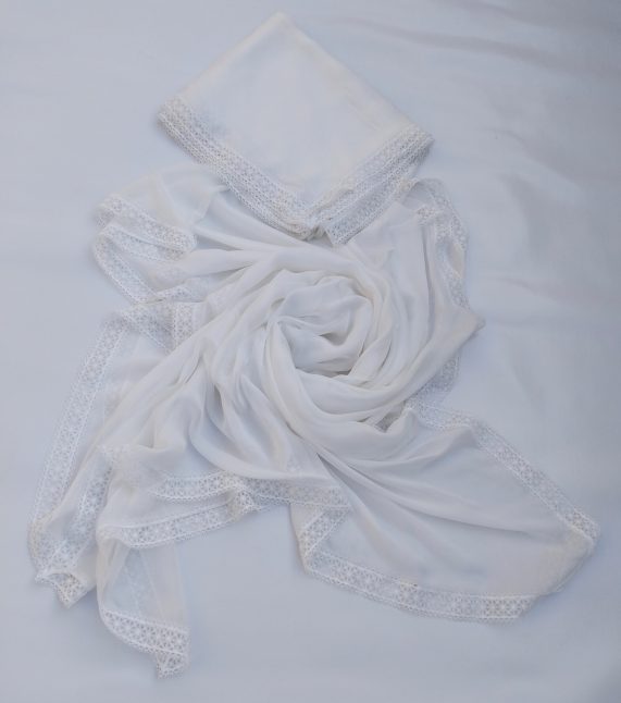 Crabe Dupatta with Lace